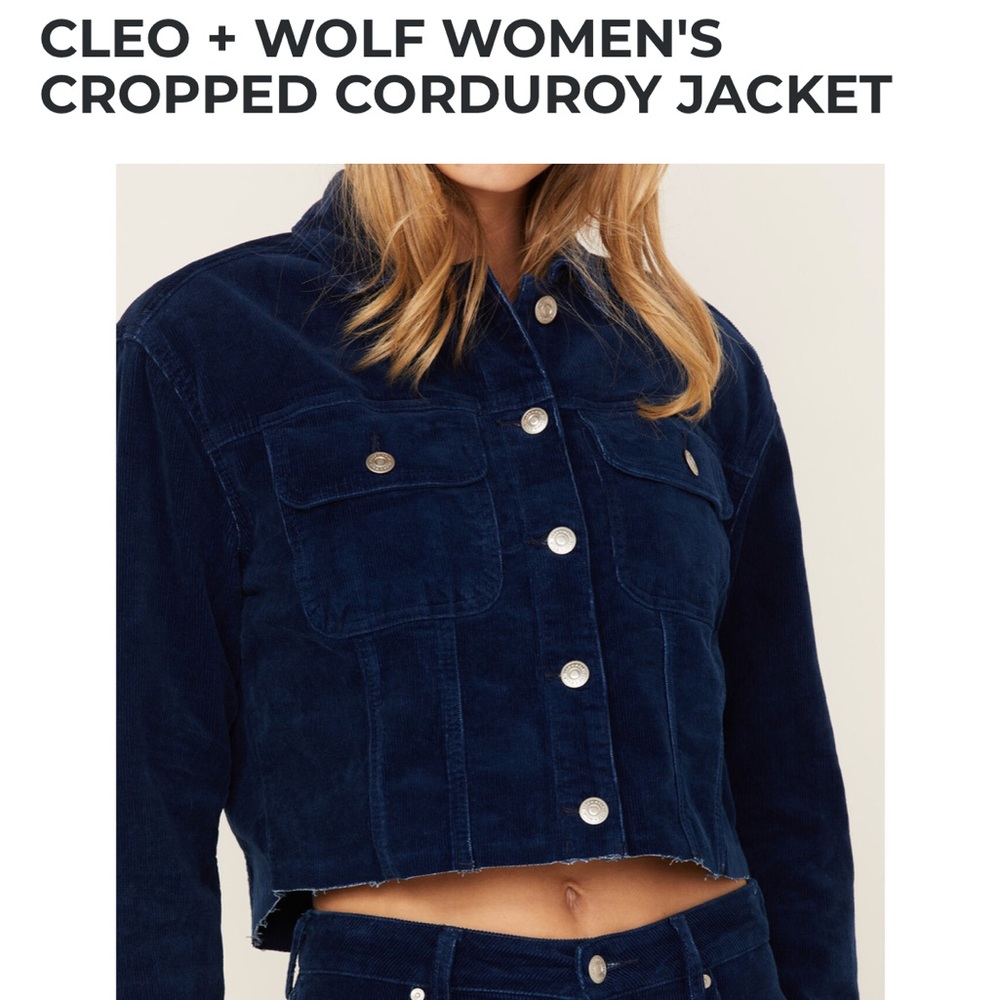 CLEO + WOLF WOMEN'S CROPPED CORDUROY JACKET